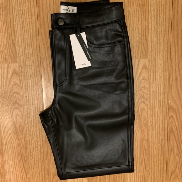 Mango Faux-leather trousers - Picture 4 of 7
